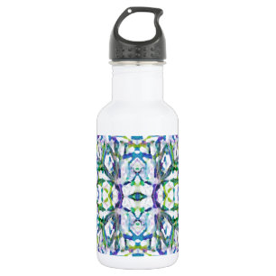 Blue Psychedelic Pattern Trinkflasche