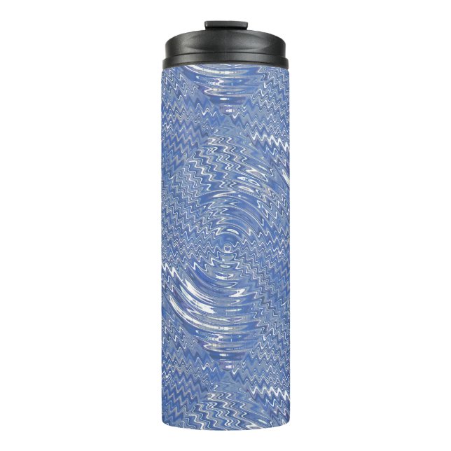 Blue Psychedelic Thermal Tumbler Thermosbecher (Vorderseite)
