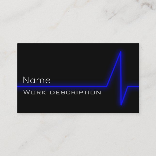 Blue Pulse Business Card Visitenkarte (Vorderseite)