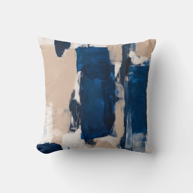 Blue Pulse of Stillness Kissen (Vorderseite)