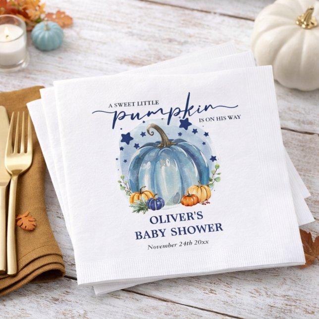 Blue Pumpkin auf dem Weg Junge Duschpapier Serviette (Von Creator hochgeladen)