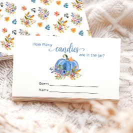 Blue Pumpkin Autumn Wie viele Candies Begleitkarte