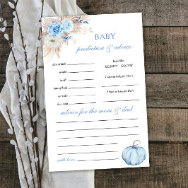 Blue Pumpkin Baby Predication and Advertising Game