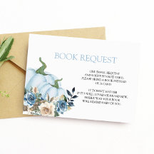 Blue Pumpkin Baby Shower Book for Baby