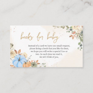 Blue Pumpkin Baby Shower Books for Baby Begleitkarte