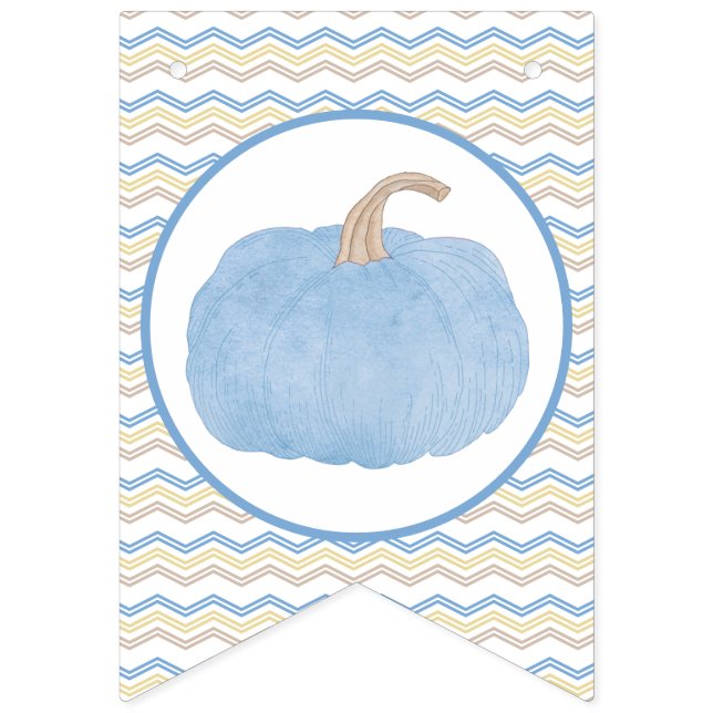 Blue Pumpkin Birthday Party Banner (Erste Fahne)