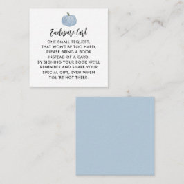 Blue Pumpkin Boy Baby Dusche Begleitkarte
