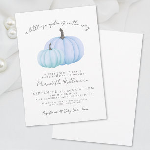 Blue Pumpkin Boy Baby Dusche Einladung