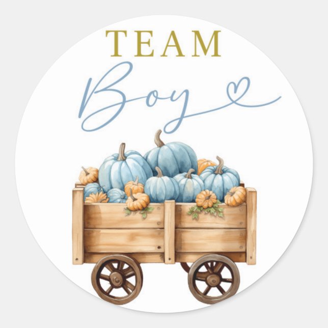 Blue Pumpkin Carriage Team Boy Sticker (Vorderseite)