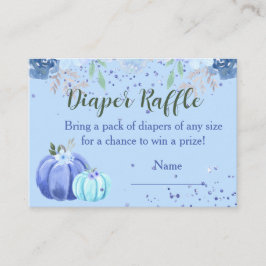 Blue Pumpkin Diaper Raffle Enclosure Card Begleitkarte