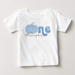 Blue Pumpkin First Birthday Baby Shirt
