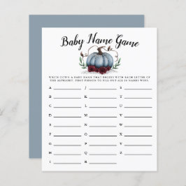 Blue Pumpkin Girl Baby Name Showspiel