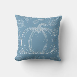 Blue Pumpkin Herbst Erntedank Halloween Kissen