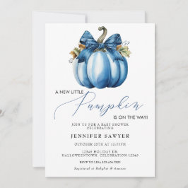 Blue Pumpkin | Kinderdusche im Herbst Einladung