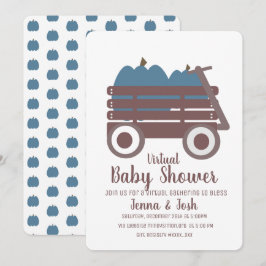 Blue Pumpkin Patch Virtual Baby Dusche Einladung