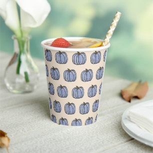 Blue Pumpkin Pattern Pappbecher