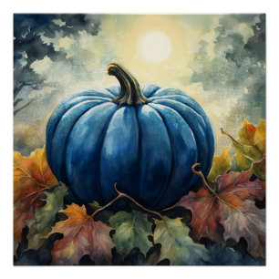 Blue Pumpkin - Poster