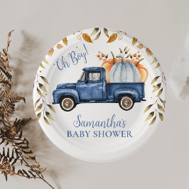 Blue Pumpkin Truck Baby Duschpapier Pappteller