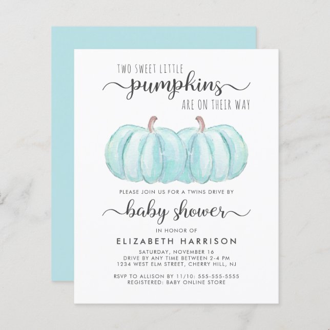 Blue Pumpkin Twin Boys Drive by Baby Shoofer (Vorne/Hinten)