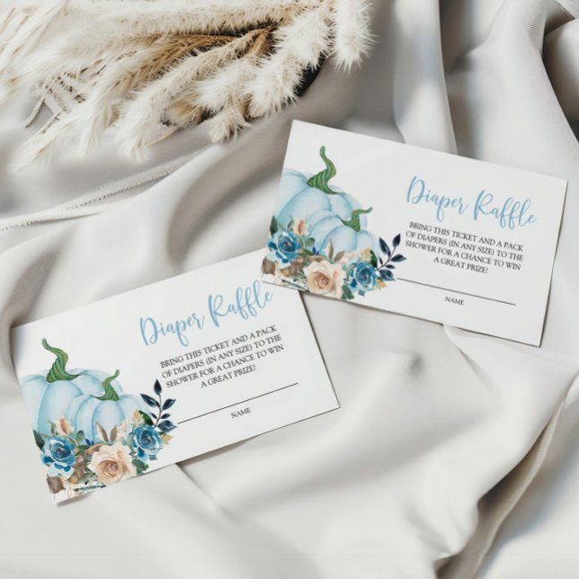 Blue Pumpkin und Blume Windeln Begleitkarte (Von Creator hochgeladen)