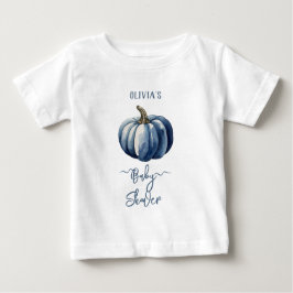 Blue Pumpkin Watercolor Baby Boy Showdusche T - Sh Baby T-shirt