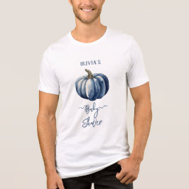 Blue Pumpkin Watercolor Baby Boy Showdusche T - Sh Tri-Blend Shirt