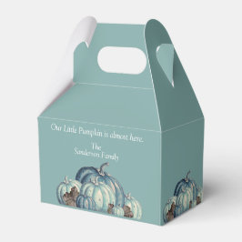 Blue Pumpkin Watercolor Baby Dusche Geschenkschachtel