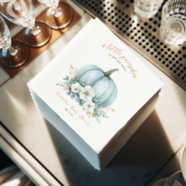 Blue Pumpkin Watercolor Boy Babydusche Napkins Serviette