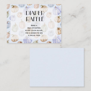 Blue Pumpkins Boy Baby Diaper Raffle Begleitkarte
