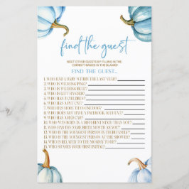 Blue Pumpkins Fall Finden Sie das Baby Duschspiel