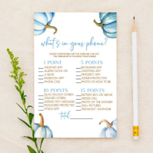 Blue Pumpkins fallen in Ihr Handy Baby Duschgame