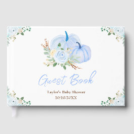 Blue Pumpkins Floral Baby Dusche Gästebuch