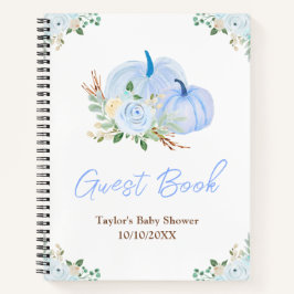 Blue Pumpkins Floral Baby Showbook Notizbuch