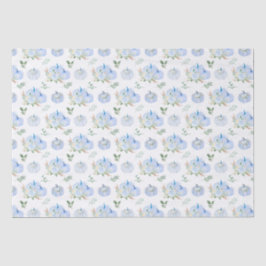 Blue Pumpkins Floral Seidenpapier
