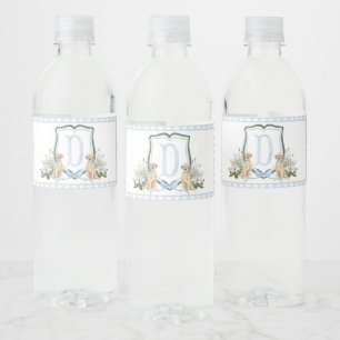 Blue Puppy Dog Baby Dusche Wasserflaschen Labels Wasserflaschenetikett