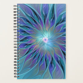 Blue Purple Flower Dream Abstract Fractal Art Planer