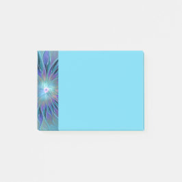 Blue Purple Flower Dream Abstract Fractal Art Post-it Klebezettel