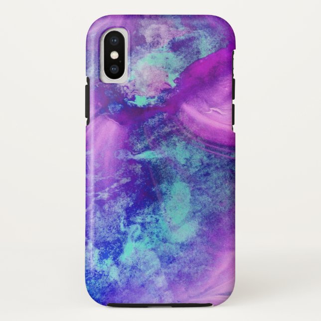 Blue Purple Space Case-Mate iPhone Hülle (Rückseite)