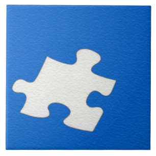 Blue Puzzle Piece Tile Fliese