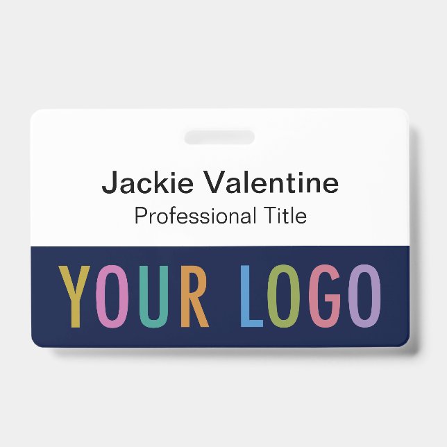 Blue-PVC-Name-Abzeichen mit Clip Lanyard oder Roll Ausweis (Vorderseite)