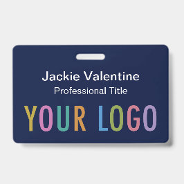 Blue-PVC-Name-Abzeichen mit Clip Lanyard oder Roll Ausweis