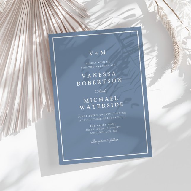 Blue QR Code Hochzeitsempfehlung an der weißen Gre Einladung (Von Creator hochgeladen)