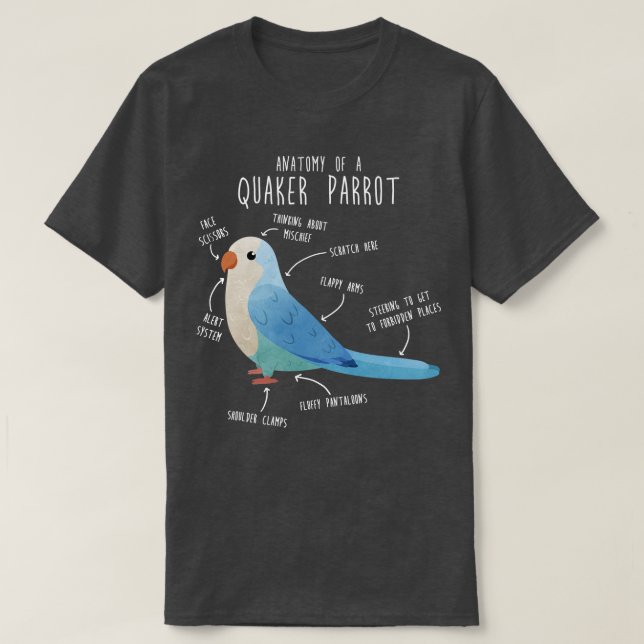 Blue Quaker Anatomie T-Shirt (Design vorne)