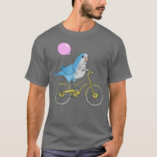Blue Quaker auf dem Bike Funny Parrot Besitzer Hau T-Shirt