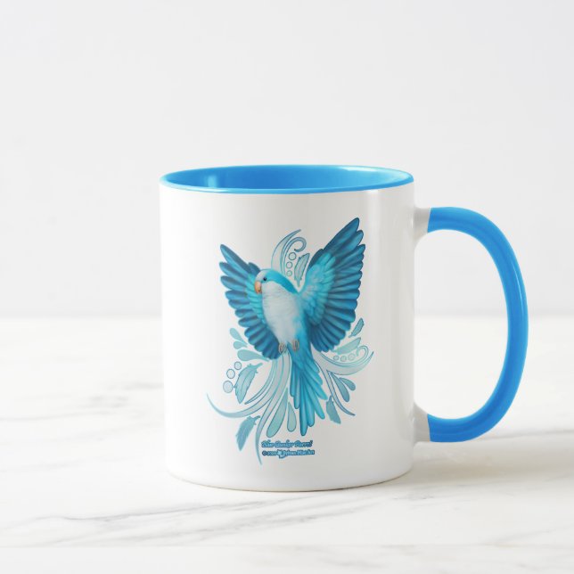 Blue Quaker Parrot Tasse (Rechts)