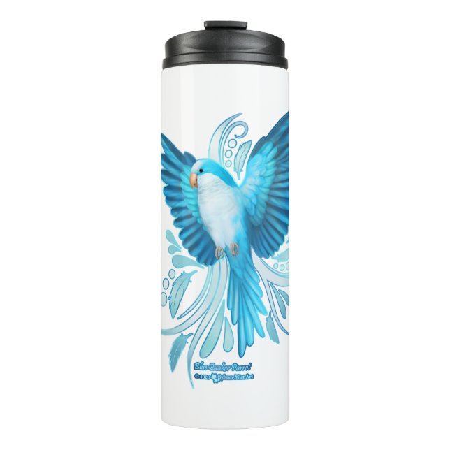 Blue Quaker Parrot Thermosbecher (Vorderseite)