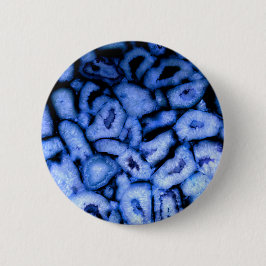 Blue Quartz Agate Geodes Button