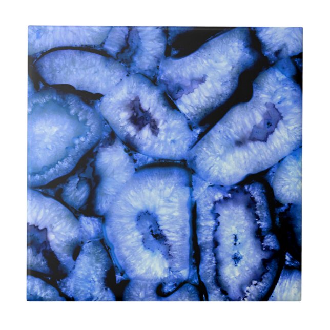 Blue Quartz Agate Geodes Fliese (Vorderseite)