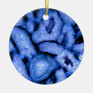 Blue Quartz Agate Geodes Keramik Ornament