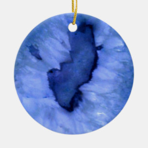 Blue Quartz Agate Geodes Keramikornament